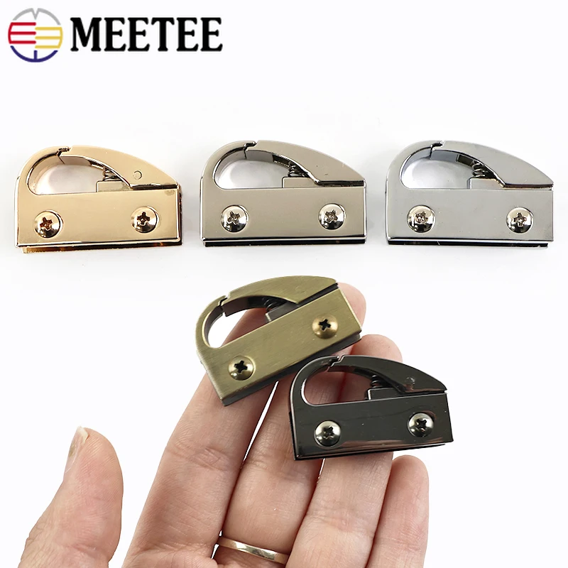 

2/4/10Pcs 21*34mm Metal Bag Side Clip Buckle Handbag Strap Connector Carabiner Decorative Spring Clasp DIY Hardware Accessories