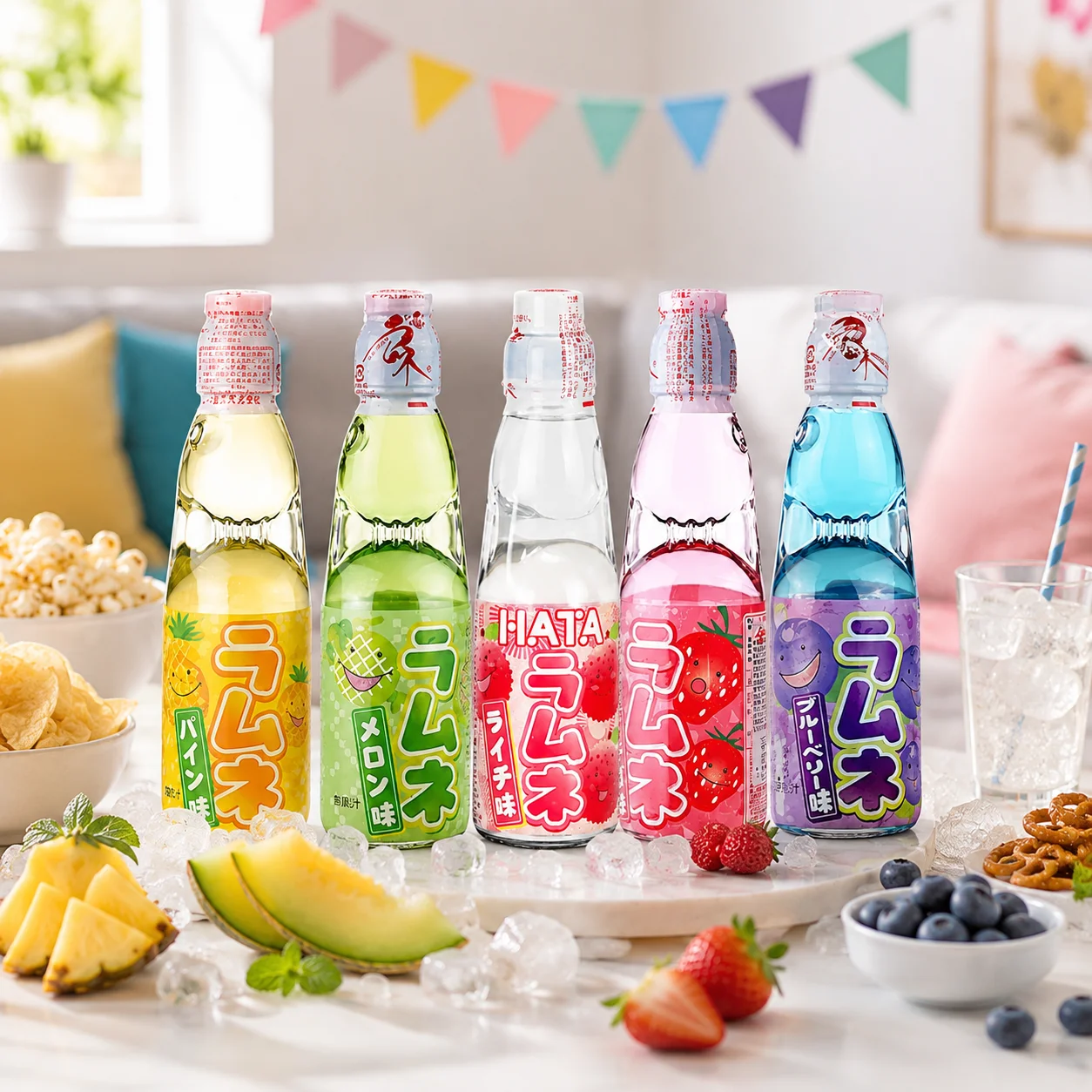 Picture 6: Classic Original Flavor Sparkling Soda with Japanese Sliding Door Design, produced by Hata, refreshing carbonated drinks available in 5 flavors, 200g per bottle