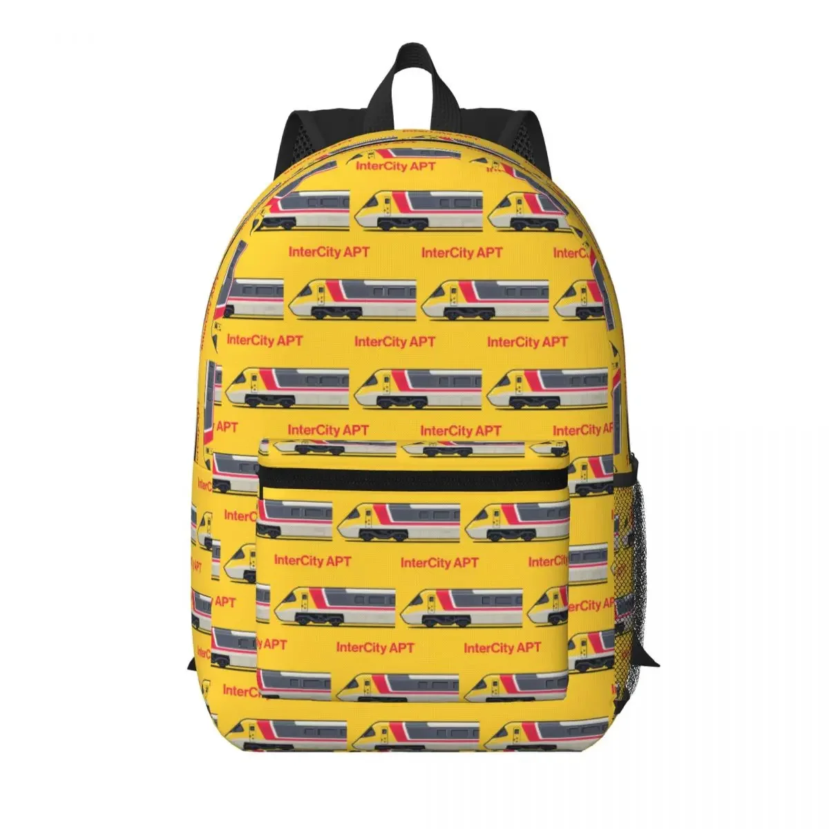 Class 370 Intercity APT Yellow Train Side England Backpack School Bag Hiking Travel Daypack for Men Women Bookbag Shoulder Bags