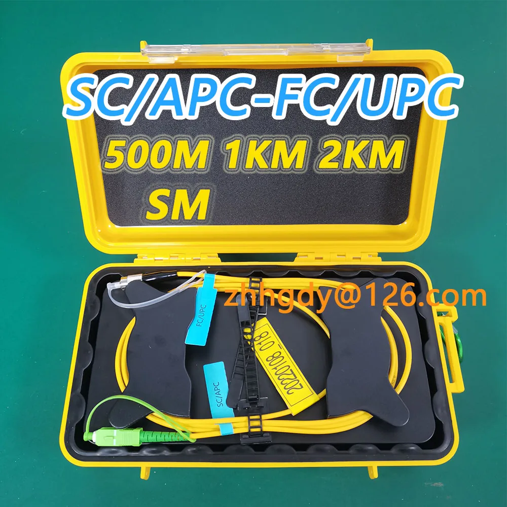 Good Quality SC/APC-FC/UPC 500M 1KM 2KM SM Fiber Optic OTDR Launch Cable Box SC APC To FC UPC