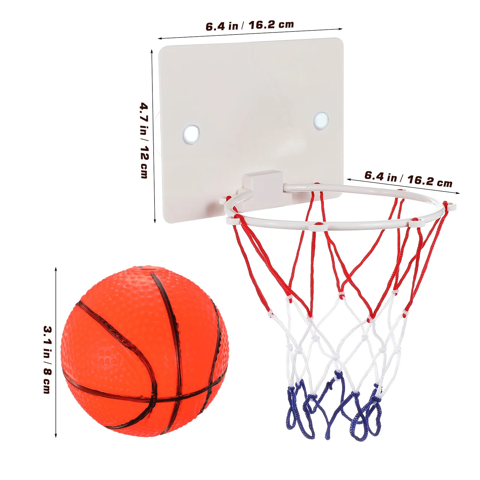1pc Mini Hoop Set Wandmontage Indoor Kinderen Sport Spel Zuignap Gemakkelijk te installeren Lange levensduur Set Wandmontage Basketbal