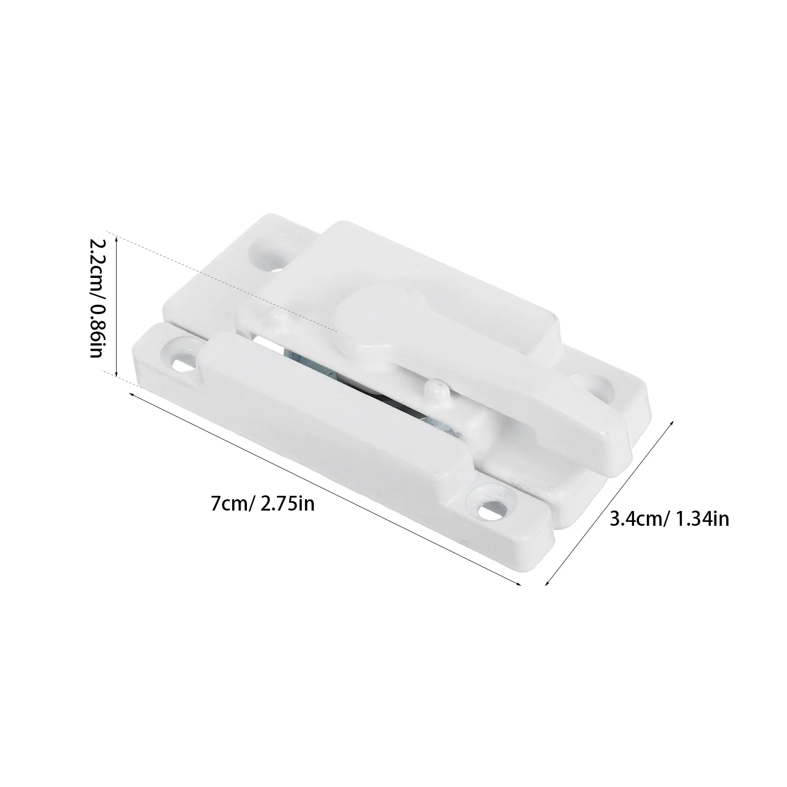 2쌍 도어 윈도우 잠금 장치 유니버설 사이드 홀 슬라이딩 고정 래치 보안 잠금 장치 (수평용)