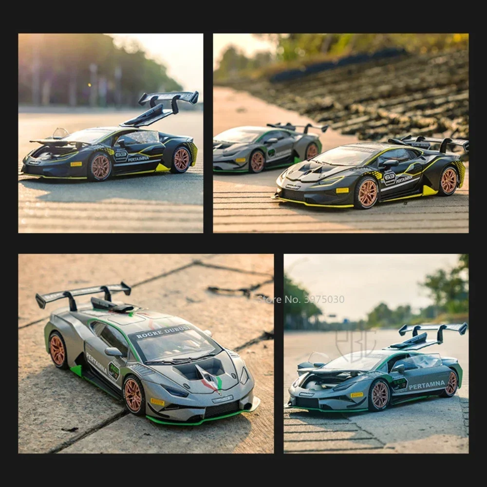 1:32 Huracan ST EVO Sportwagen Model Speelgoed Legering Diecast Wiel Trek Functie Speelgoed Miniatuur Voertuig voor Kinderen Verjaardagscadeau