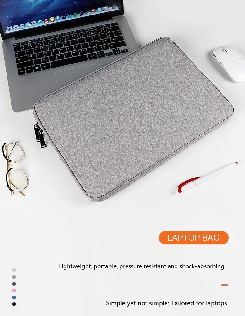 Laptop-Schutzhülle 11,6-15,6 Zoll Neopren-Schutztasche für MacBook Ultrabook – Detail 2
