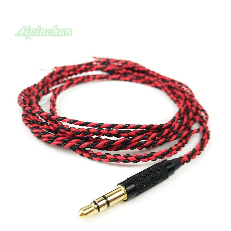 3.5mm 3 극 라인 타입 잭 DIY OCC 와이어 코어 TPE 이어폰 케이블 수리 교체 헤드폰 레드 & 블랙 컬러