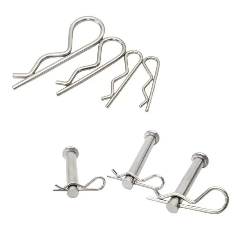 R-Shape Design Split Cotter Pins Carbon Steel Material Plastic Box Storage Hitch Pin Clips Galvanized Finish Retaining Pin Kit