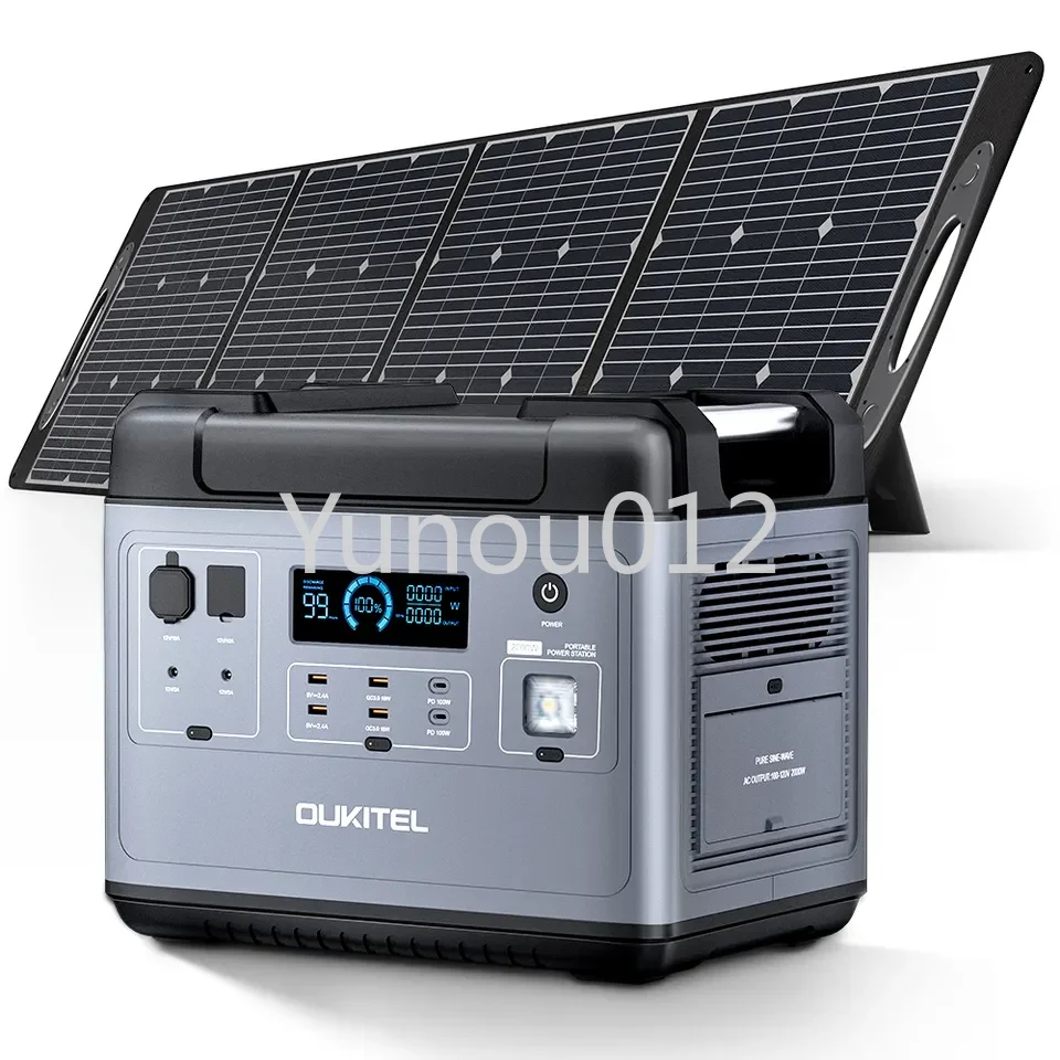 Oukitel P2001 Outdoor Energy Storage Power Supply Lifepo4 Battery Solar Generator Emergency Portable Power Station 2000W