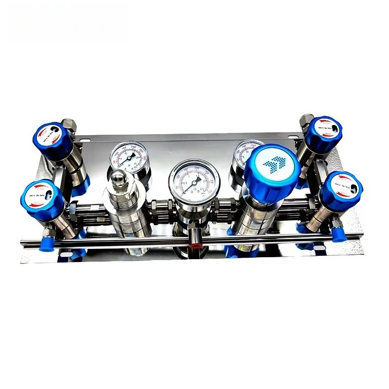 Stainless Steel Semi-automatic Changeover Gas Control Panel Valve Manifold System with Pressure Regulator