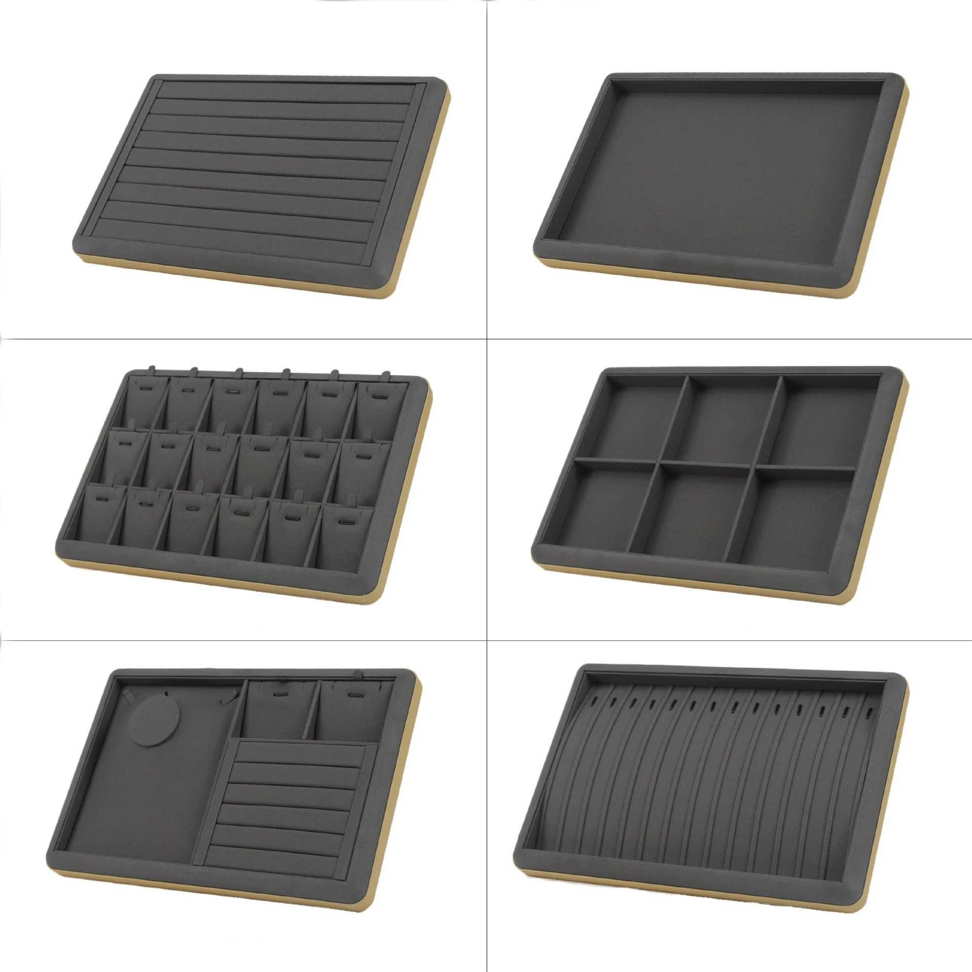 

Легкий роскошный серый лоток для ювелирных изделий серии, многофункциональные серьги, кольцо, браслет, ожерелье, лотки для хранения, реквизит для прилавок