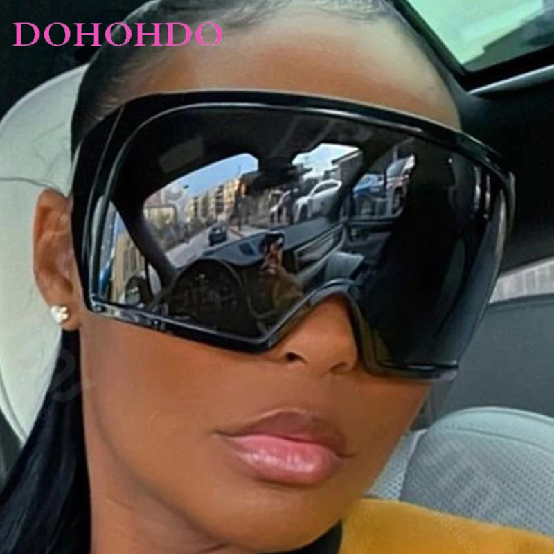 

DOHOHDO новые большие солнцезащитные очки в стиле панк для женщин и мужчин, тренд 2024, спортивные солнцезащитные очки Y2k, женские ретро 2000-х годов, цельные оттенки