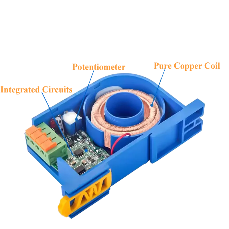 AC/DC Current Transducer 4 20ma 0 10V RS485 AC Current Transmitter 1A 150A 22mm Hole DC Current Sensor Transducer Transmitter