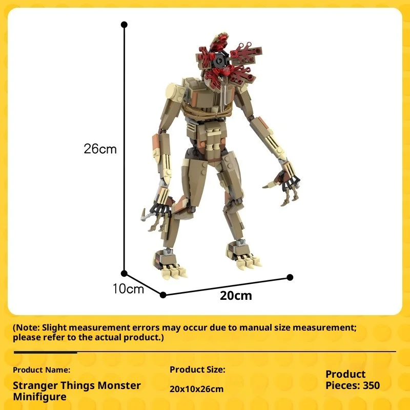 Demogorg estatuilla del dios del inframundo el monstruo comiendo el hombre modelo de bloques de construcción rompecabezas y juguete para regalo de ensamblaje