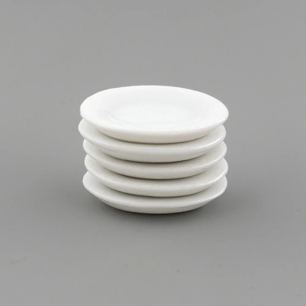 5 قطعة 1/12 دمية مصغرة اكسسوارات صغيرة الحلوى لوحة سيراميك محاكاة طبق لعبة مجسمة لدمية ديكورات منزلية bjd