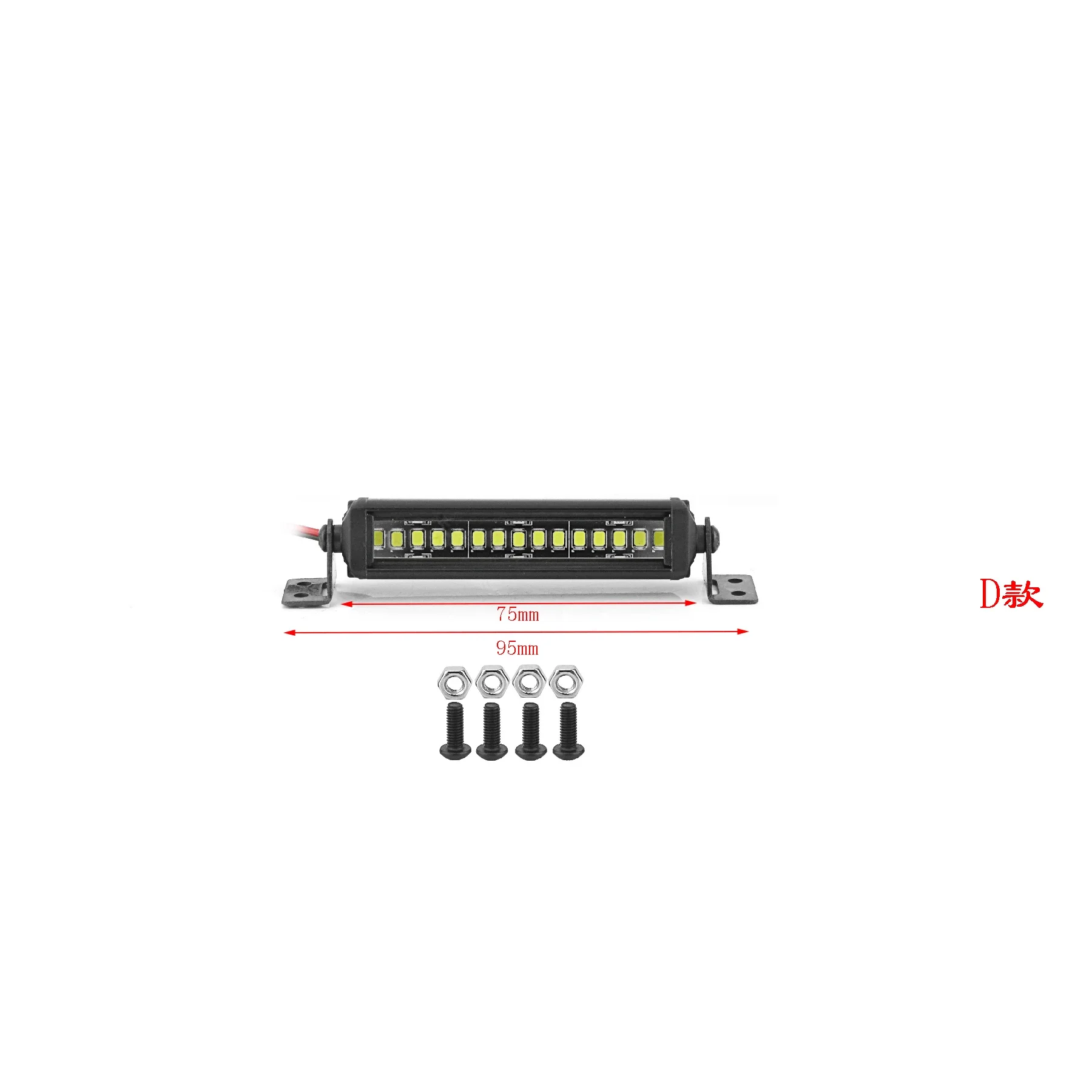 55–21 mm hochhelle LED-Lichtleiste für RC Crawler TRX4 SCX10 Slash, wasserdichte Dachlampen-Upgrade-Teile – Detail 5