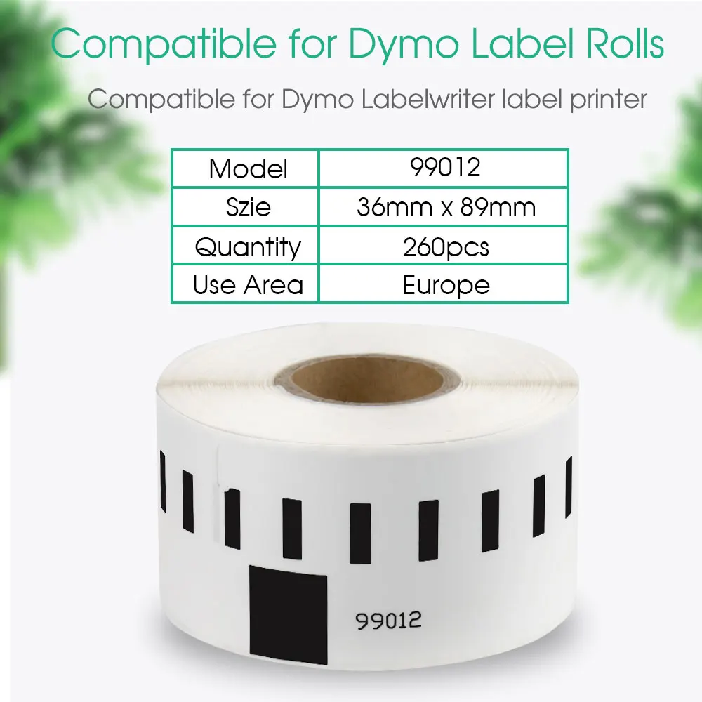 99012 Thermal Label Paper for Dymo LabelWriter 99012 Label Roll Address Sticker 36mm*89mm for DYMO LabelWriter 450 450 Turbo