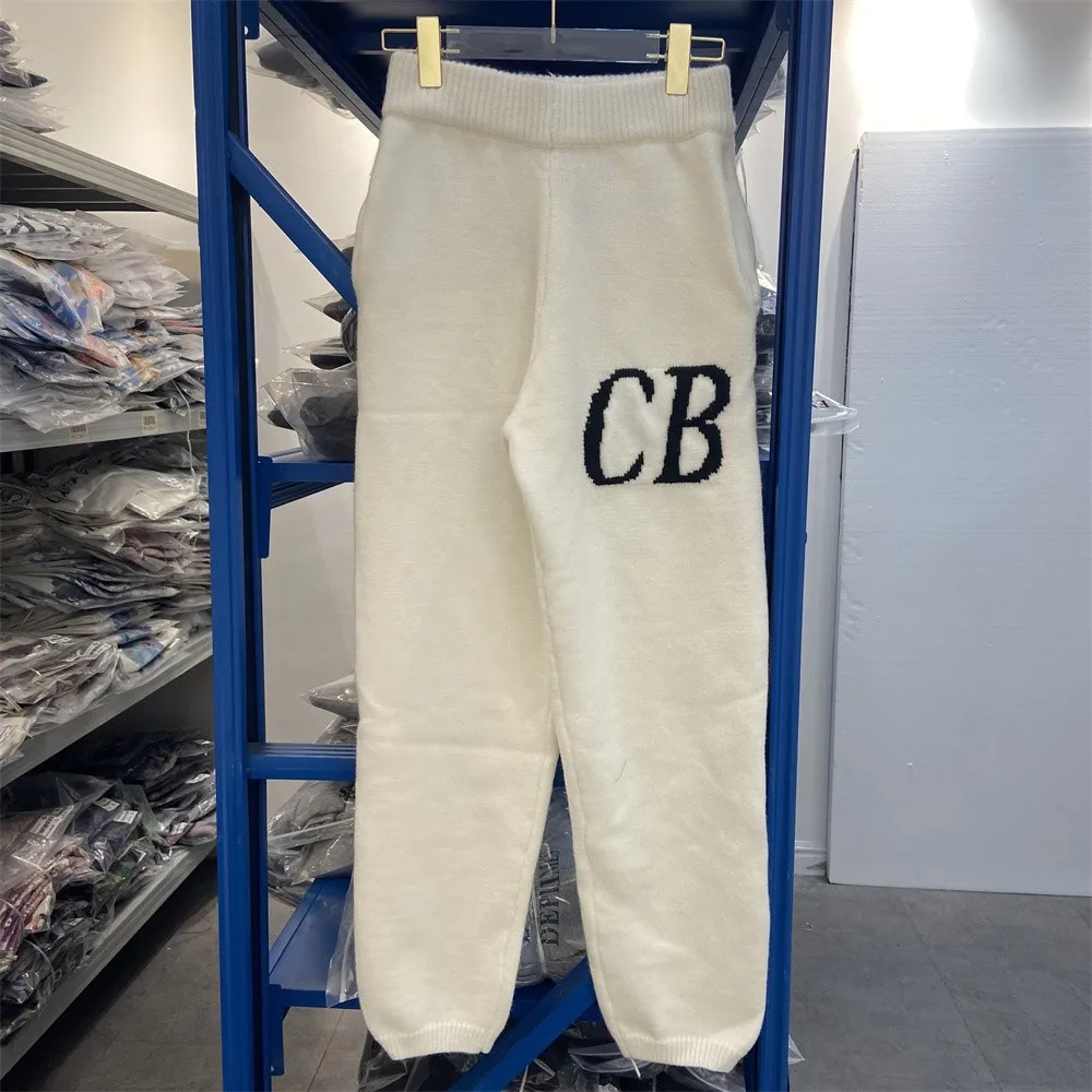 Celana Panjang Kasual Pria Musim Gugur Bernapas Warna Solid Celana Panjang Tali Serut Celana Olahraga CB Pria Streetwear