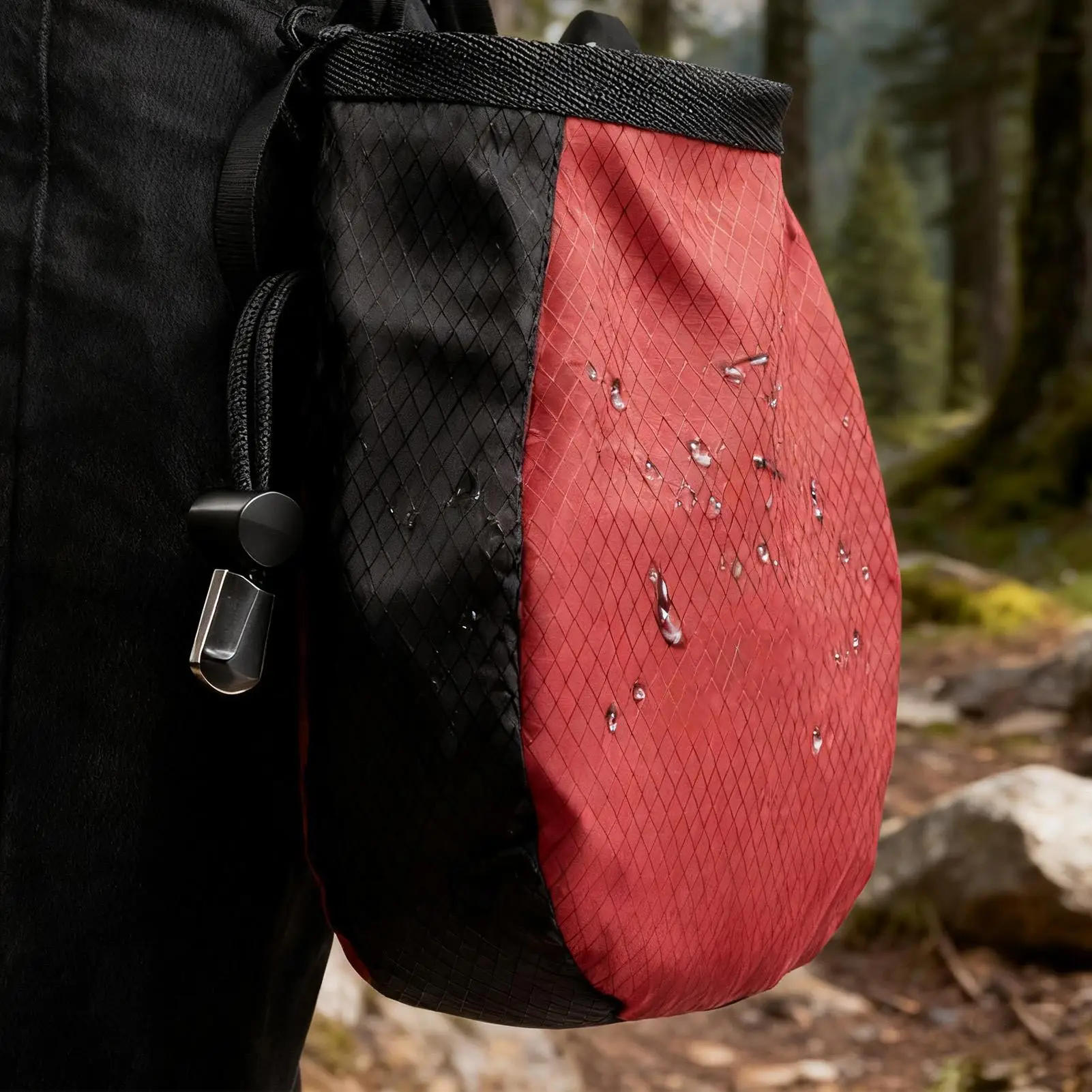 حقيبة خصر الطباشير لتسلق الصخور مقاومة للماء ومضادة للتسرب ومحمولة وقابلة للتعديل في الهواء الطلق حقيبة الطباشير المتسلق