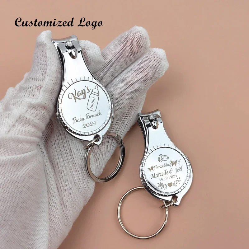 10/20pc Personalized Baptism Favor Baby Christening Gift For Guests Nail Clipper Keychain Bottle Opener First Communion Souvenir