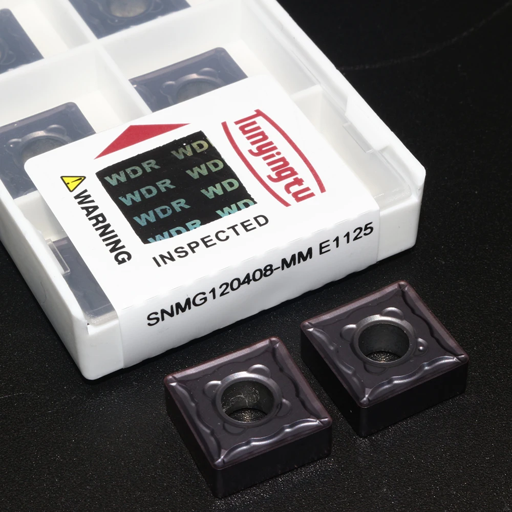 SNMG120408 MM E1125 inserto in metallo duro SNMG1204012 per MSDNN MSSNR utensile per tornitura esterno SNMG lama in acciaio inossidabile taglierina tornio CNC