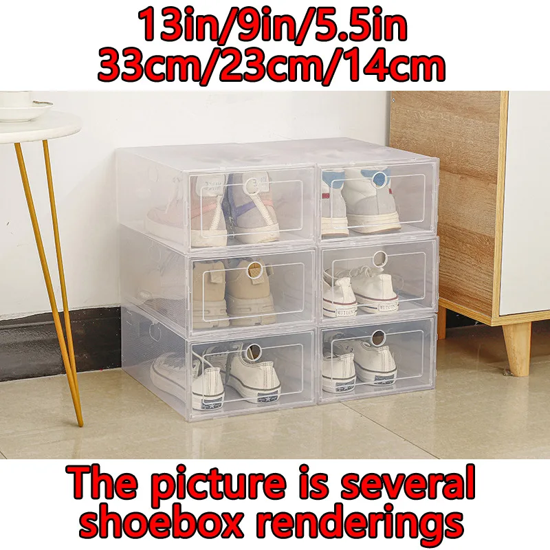 Thickened shoe box storage box transparent drawer shoe storage artifact plastic transparent shoe box