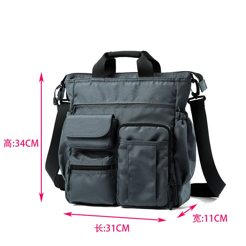 Oxford Crossbody Bag Multifunctional Shoulder Bag for Business Travel/Casual Use Stylish Laptop Briefcase with Adjustable Strap