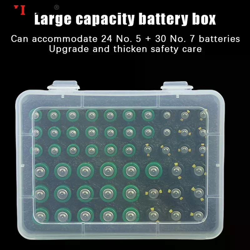 Organizer na baterie, pojemnik na 54 baterie AA AAA, pudełko na baterie, pojemnik do garażu, organizer do szuflady w domu, dozownik.