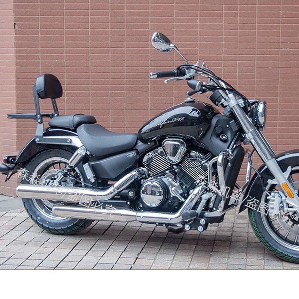 High quality backrest For Lifan V400 LF400-3 LF V400 folding backrest driver passenger lumbar support quick release side bag