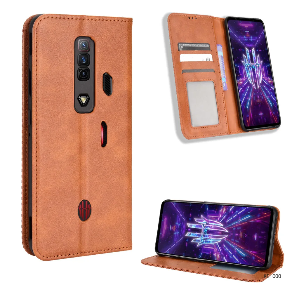 Magnetic Leather Case for ZTE Nubia Red Magic 3 3S Blade A3 A5 A7 7S L8 V10 A31 2019 Vita Lite Stand Holder Flip Cover Housing