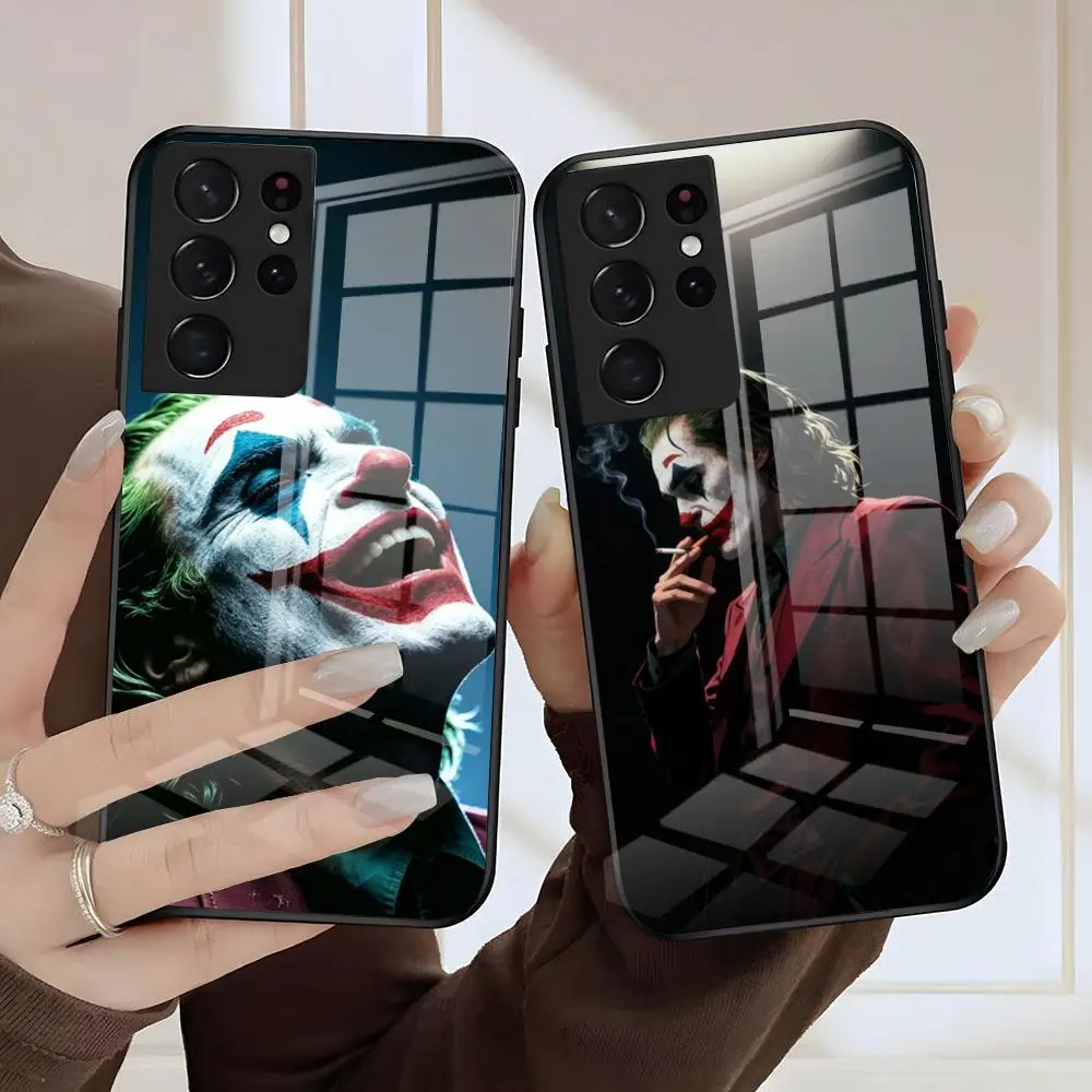Cool J-Jokers-S Phone Case For Samsung S26 S25 S24 FE S23 S22 S21 Plus S20 Ultra Note20Ultra Black Glass Cover