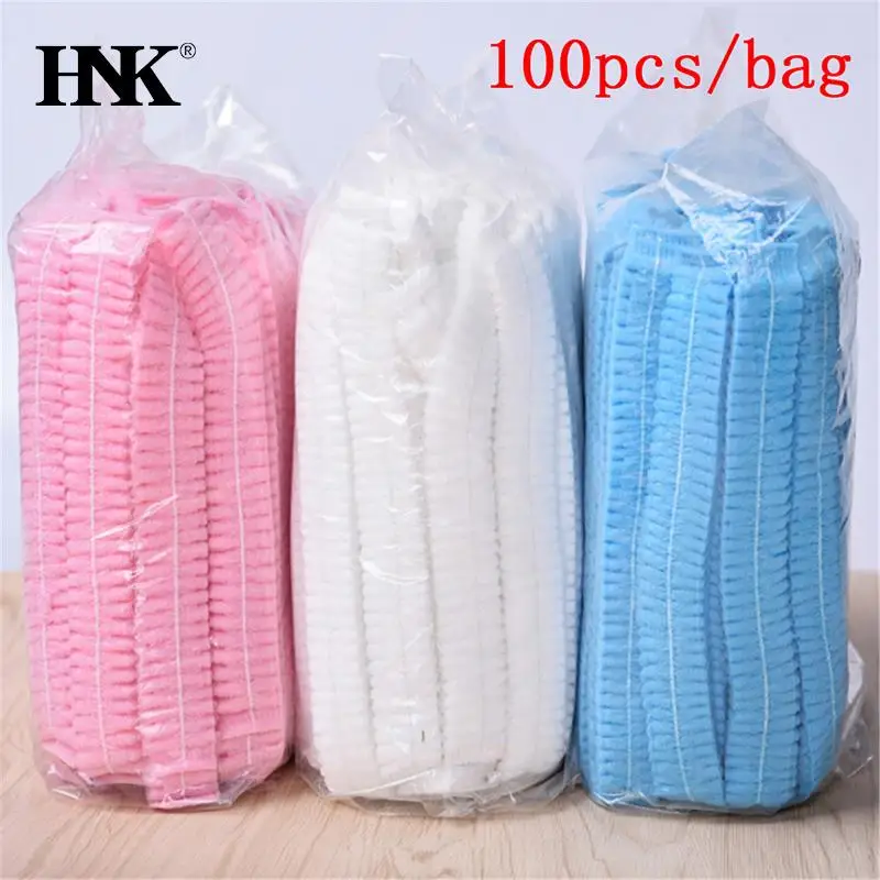 

100pcs Microblading Non Woven Fabric Permanent Sterile Hat Disposable Makeup Hair Net Caps For Tattooing Catering Hat Wholesale