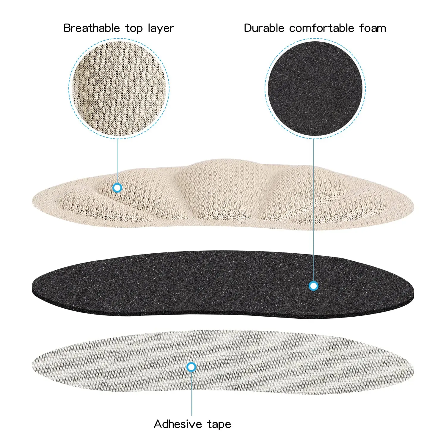 8 шт., легкие стельки для обуви, на каблуке