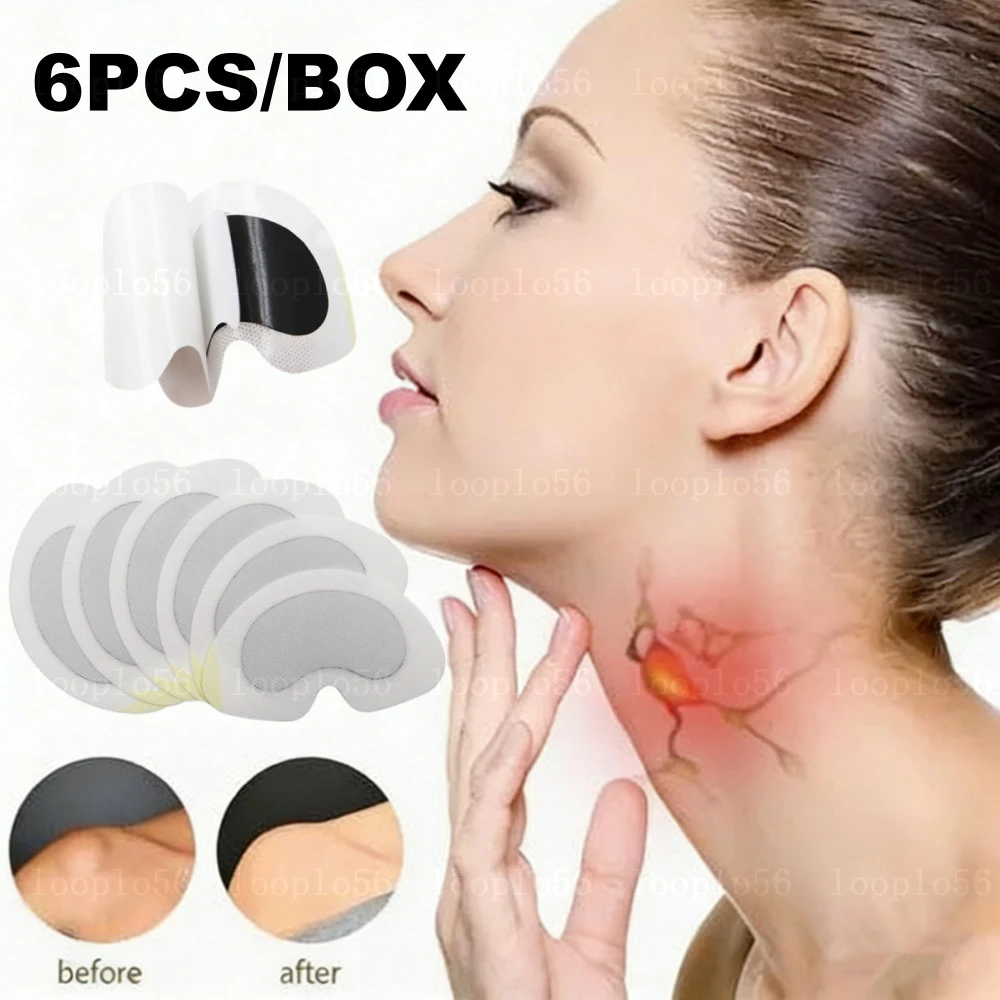 6pcs Lymphatic Health Plaster Promote Lymphatics Drainage Remove Lump Lymphs Nodes Anti-swelling Chinese Herbal Patches