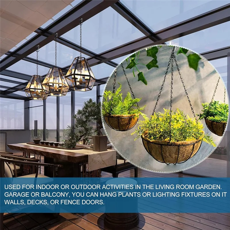 DHIPP-6 шт. Потолочные крючки для подвешивания растений, прочные металлические крючки для растений, винтовые крючки для подвешивания кормушек для птиц, простая установка