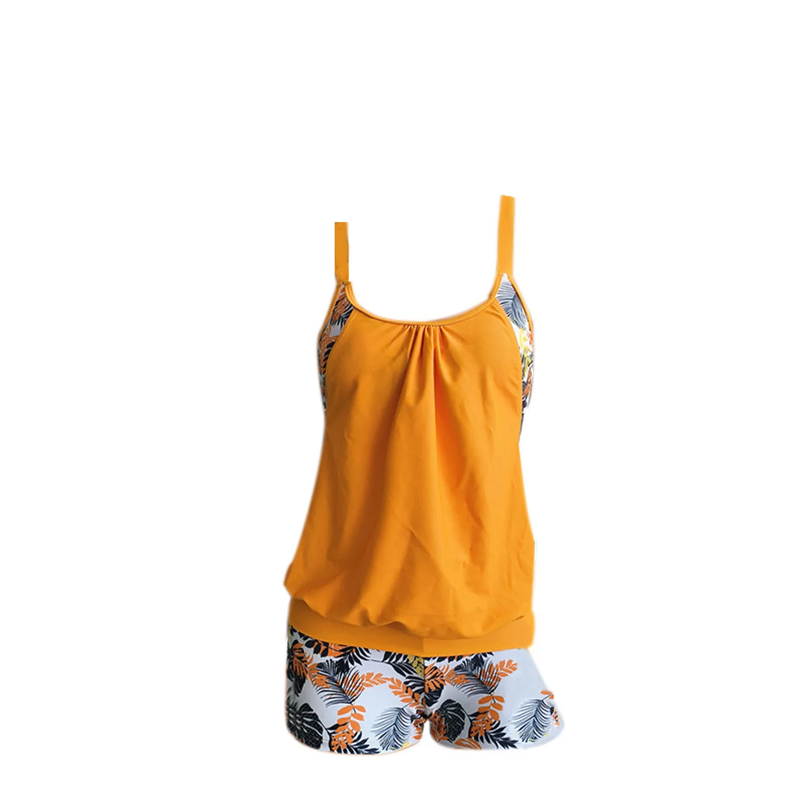 Damskie letnie stroje kąpielowe Tankini Set Vintage Print Strappy Back Strój kąpielowy dwuczęściowy Strój plażowy dla kobiet Konserwatywny купальни