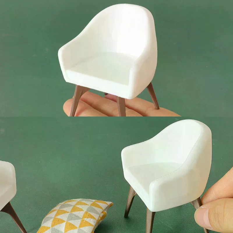 1/12 دمية كرسي صغير نموذج دمية أثاث غرفة المعيشة الديكور دمى منزل المشهد الصغير البناء الدعائم #5