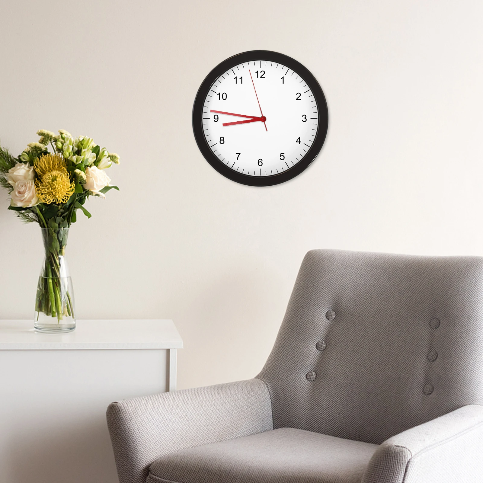 

Silent Clock Movement Kits Red Straight Clock Hand DIY Replacement High Torque Smooth Continuous Motion Mechanism for Precise