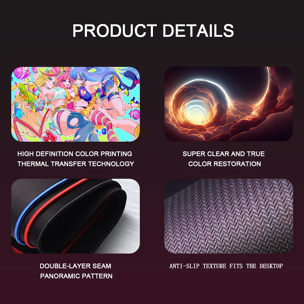 Anime Girl M Muse Dash Mousepad Mouse Mat With Pad gaming accessories Prime Gaming XXL Keyboard Pad Stitch Padding Mat