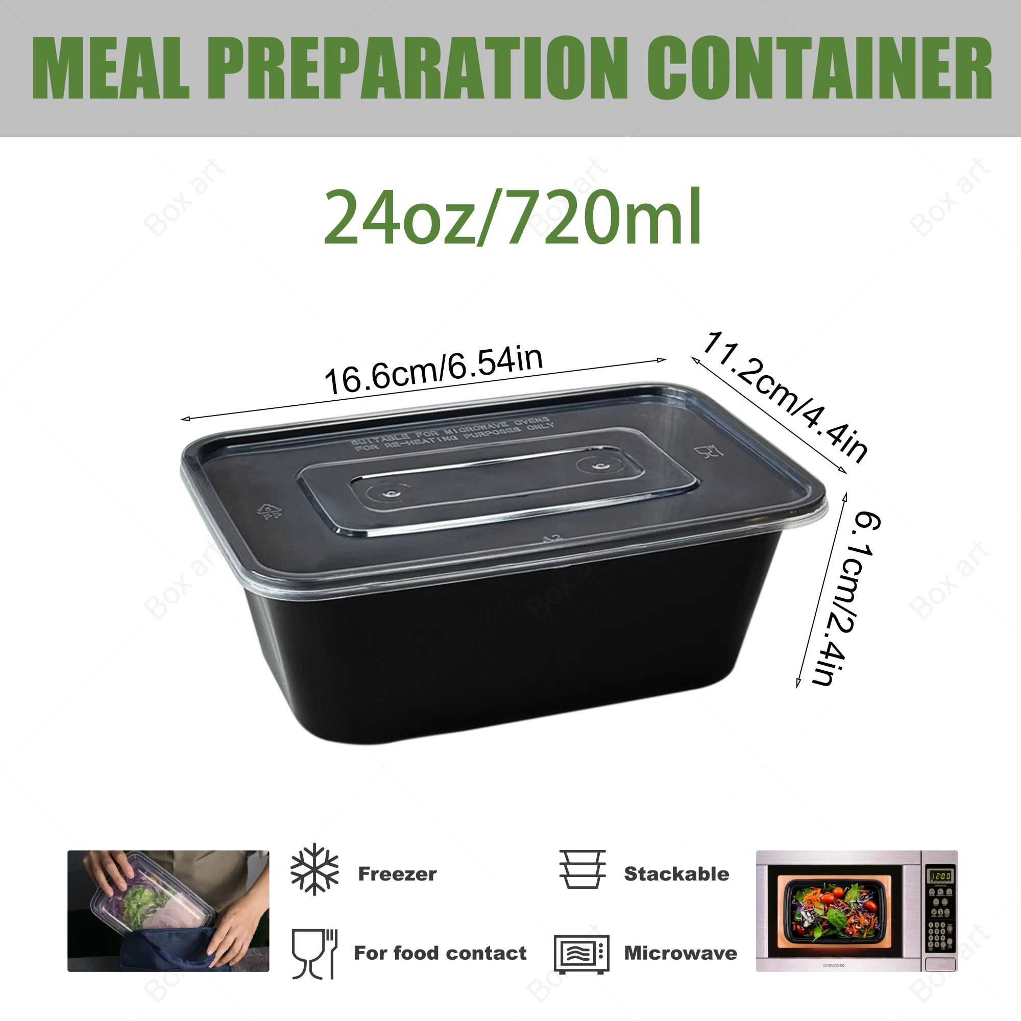 15/50Pcs, 720ml Rectangular Me - Meal Prep Menu review and price