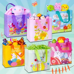 1-30PCS Non-woven Gift Bags Easter Bunny Egg Tote Bags Party Gift Bags Toy Storage Bags Eco-friendly Non-woven Shopping Bags