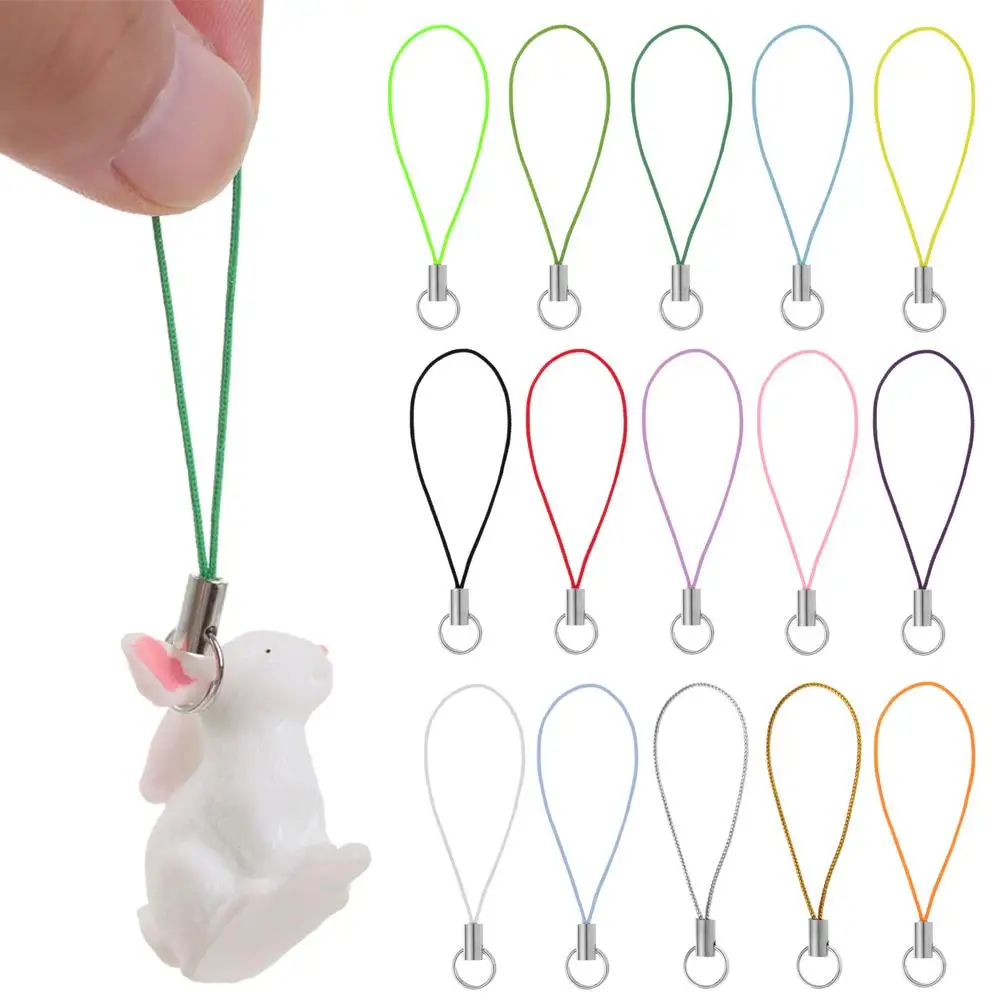 مواد ذاتية الصنع مع قلادة حرفية مصنوعة يدويًا سلك الحبل حلقة رئيسية اللعب قلادة مقاطع الحبل حلقة الهاتف حزام الهاتف المحمول سحر الحبال #1