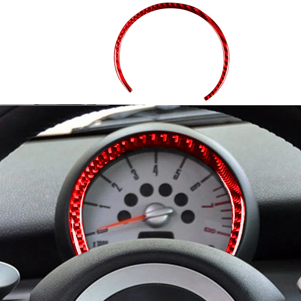 

Red Carbon Fiber Car Dashboard Instrument Panel Cover Trim Sticker For Mini R55 R56 R57 Convertible 2007-2010 AUTO Accessories