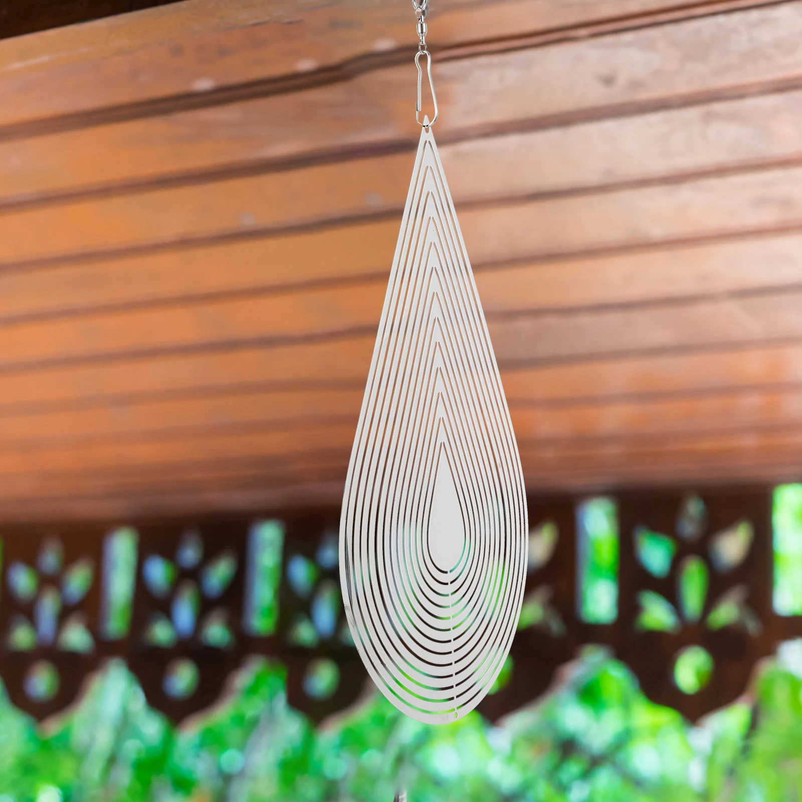 

3D Rotating Wind Chimes Stainless Steel Hanging Decor for Garden Outdoor naments Creative Wind Bell Lightweight Easy to Use