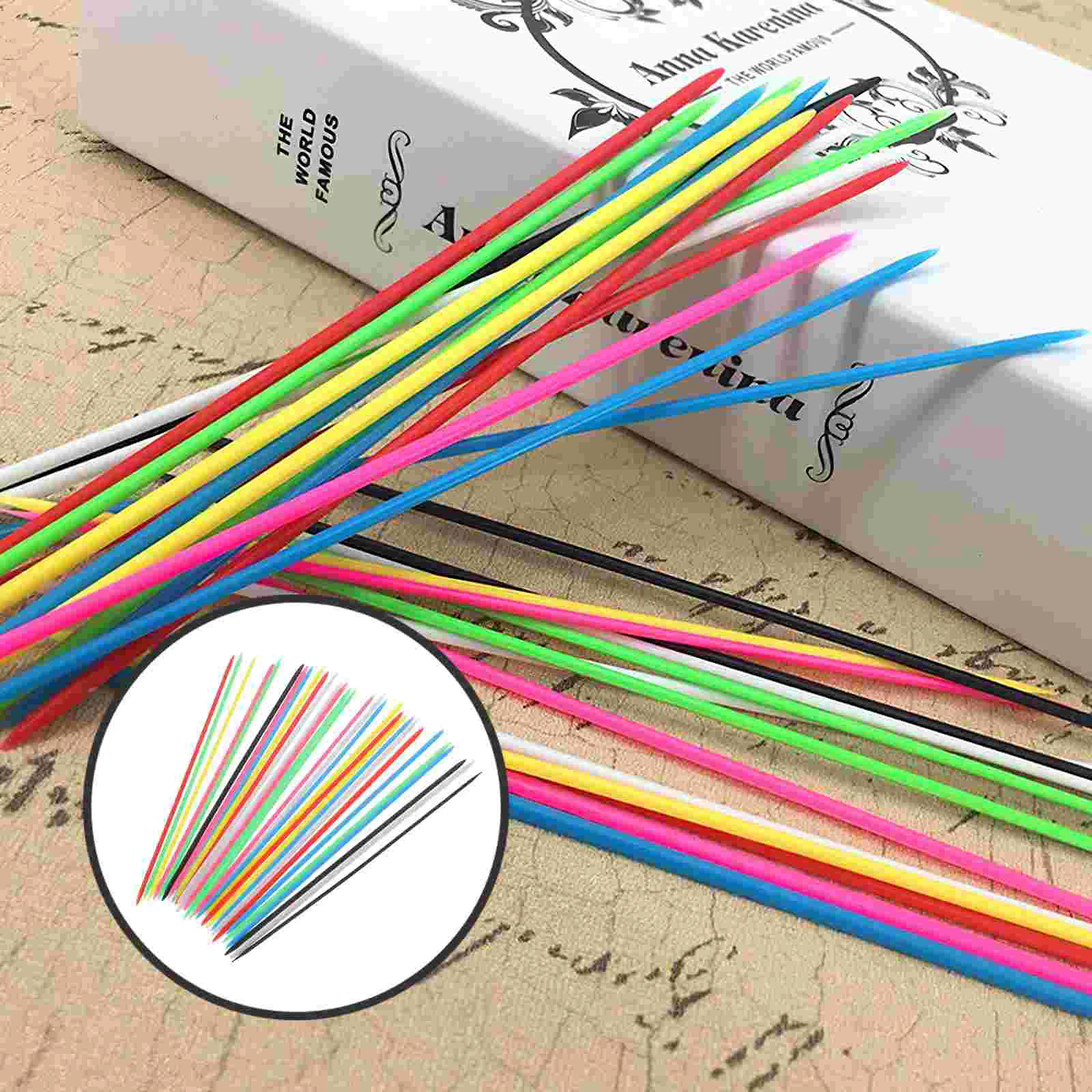 90 Pcs Games Parent-child Toys Kids Children's Educational Board Neon Pick Up Sticks