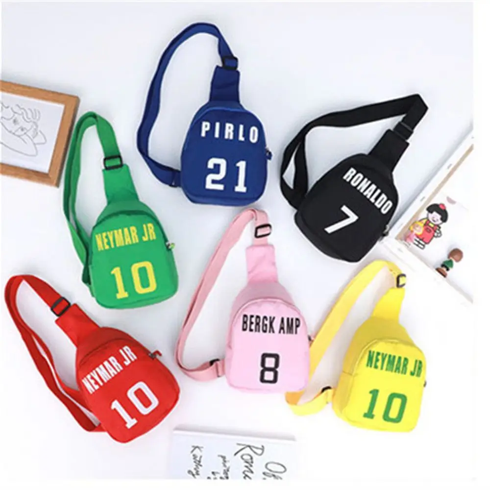 Hot Sale Children\'s Fashion Number Printed Chest Bag Girls Boys Sports Leisure Messenger Handbags All-match Shoulder Bag