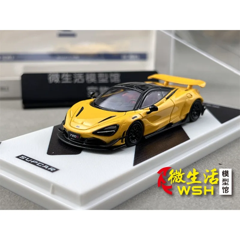 

1:64 SUPCAR Super Sports 720S, модель литого под давлением сплава, подходит для подростков, для игр с, декоративным товаром для взрослых, подарок.