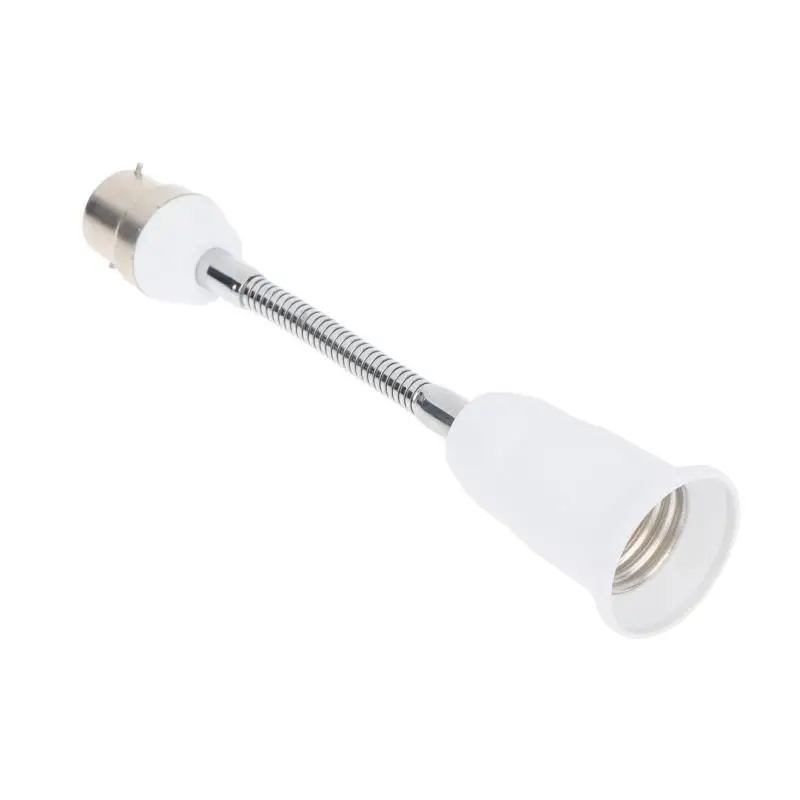 B22 To E27 360d Adjustable Flame Retardant PBT 10CM Extension LED Lamp Base Bulb Socket Extender Adapter Converter