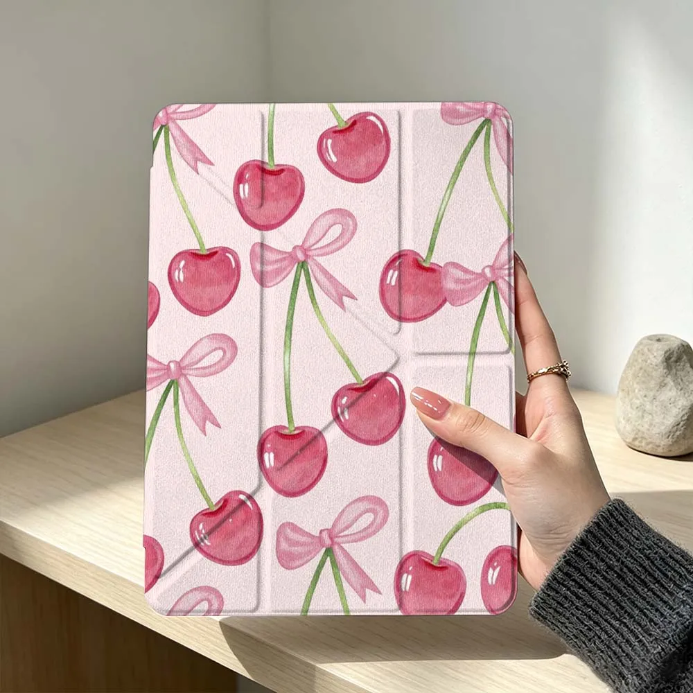 Cartoon Bow and Cherries For Huawei MatePad Pro SE Air 12X Honor Pad 9 V9 GT X9a X9 Foldable 3Y Tablet Case Soft