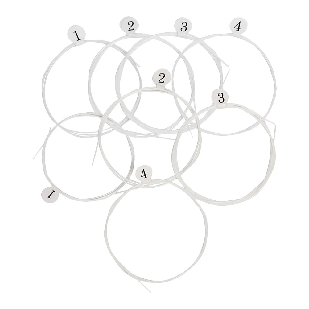 

8Pcs Ukulele Strings Set Nylon Replacement Clear Bright Sound Durable Strings for Soprano Tenor Musical Instrument Parts
