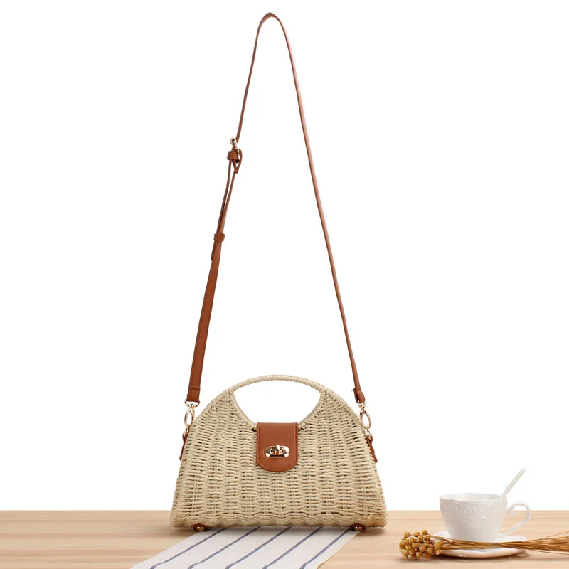 

High quality handbag, popular and niche design for women, straw woven bag, trendy and fashionable woven crossbody bag