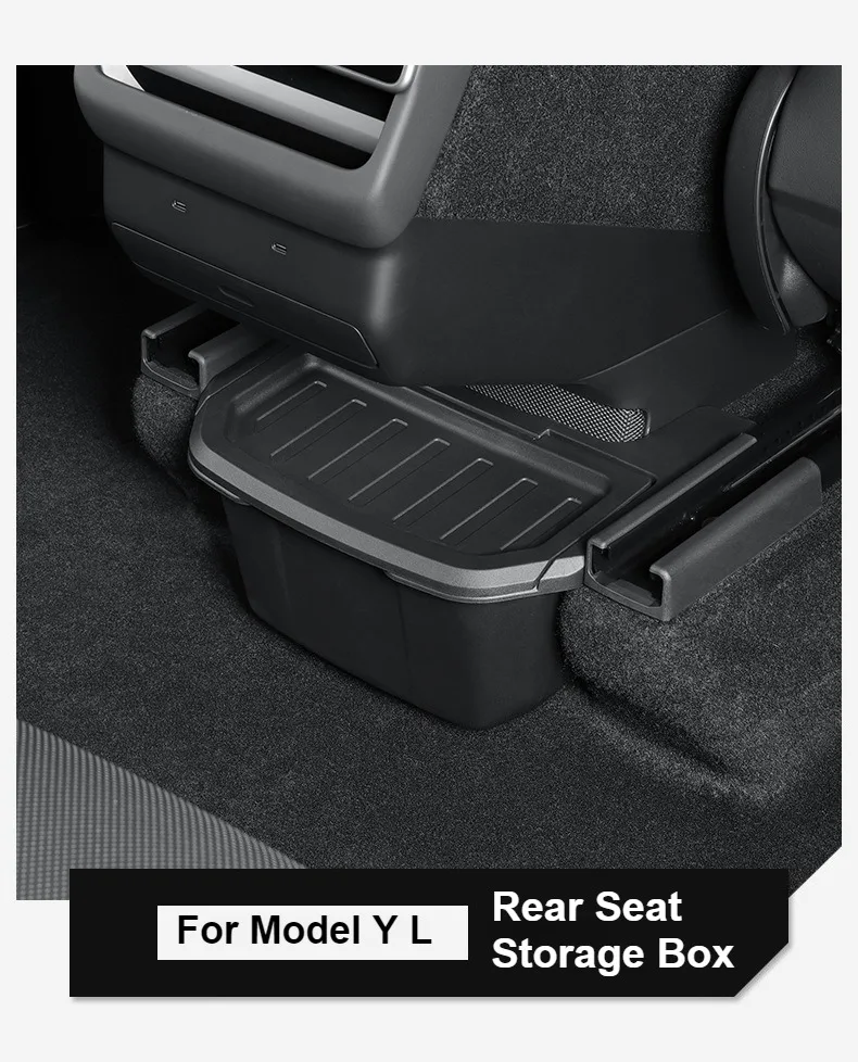 Rücksitz-Aufbewahrungsbox für Tesla Model YL 6-Sitzer 2026 unter der Lüftungsöffnung, Aufbewahrungskoffer, Mülleimer, Organizer, Auto-Innenzubehör – Detail 9